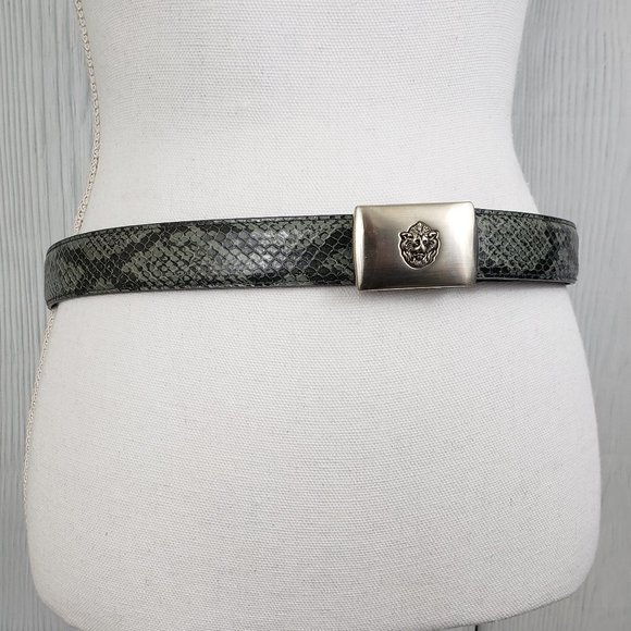 Genuine Snakeskin Belt Silver Buckle NWOT